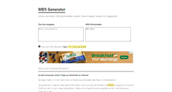 Desktop Screenshot of md5-generator.de